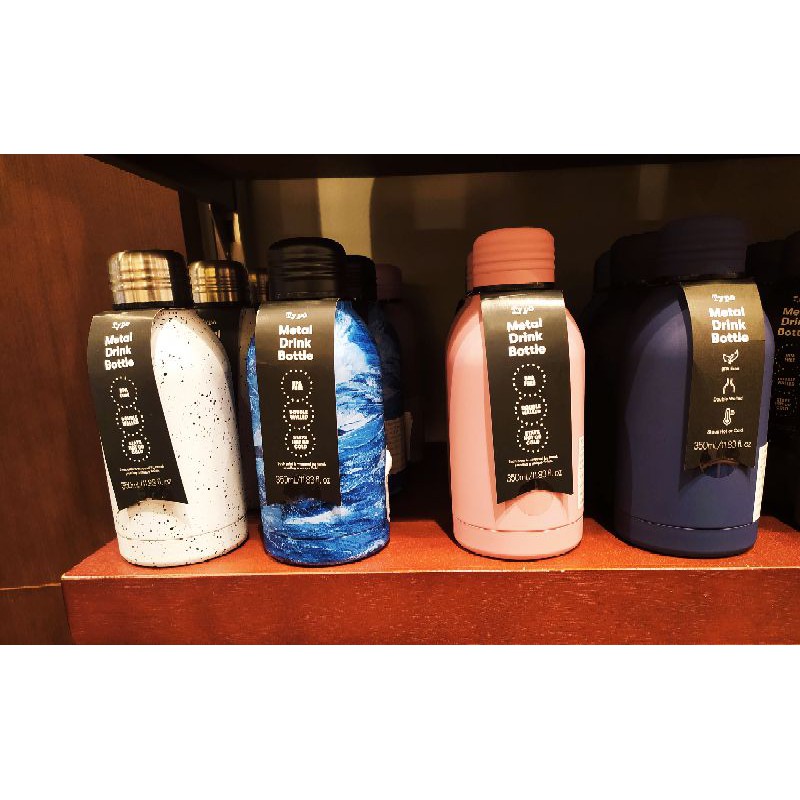 Botol Minum Thermos 350ml STAINLESS METAL TYPO ORIGINAL