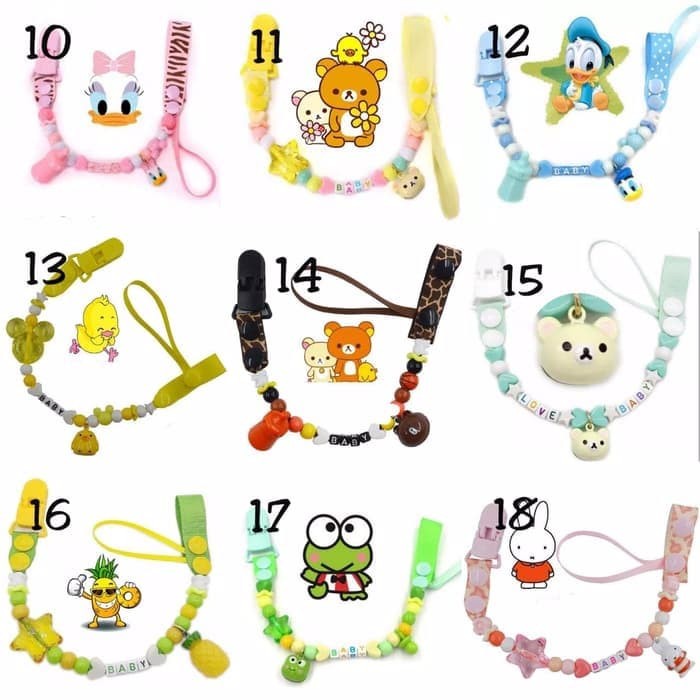 Gantungan Dot Empeng Gantungan Teether Bayi / Pacifier Holder Clip