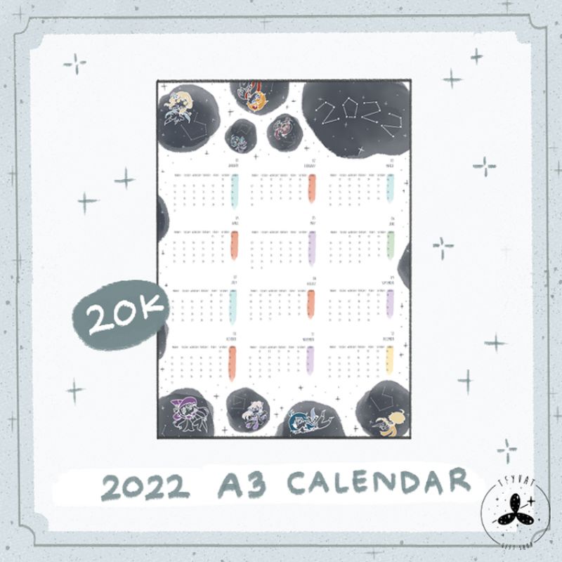 

A3 Calendar - Kalender 2022 Genshin Impact