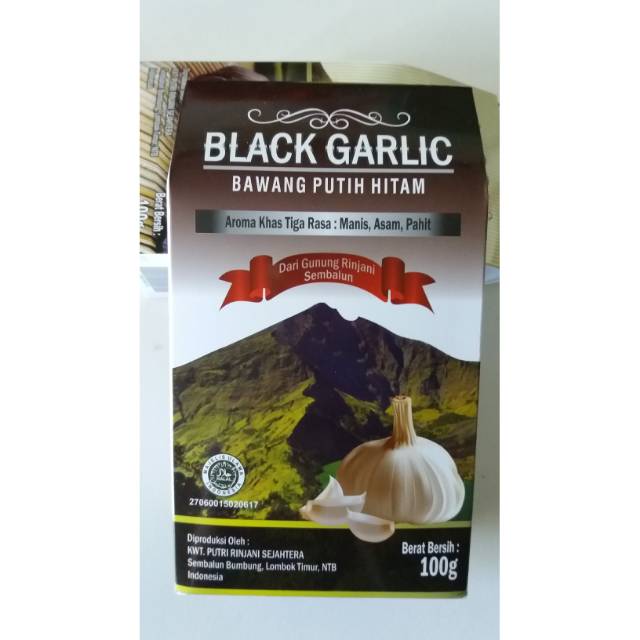 

Black garlic bawang putih hitam sembalun