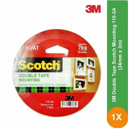 

Mounting Tape - Double Foam - Double Tape 24mm X 3m 3M Scotch 110 - 3A