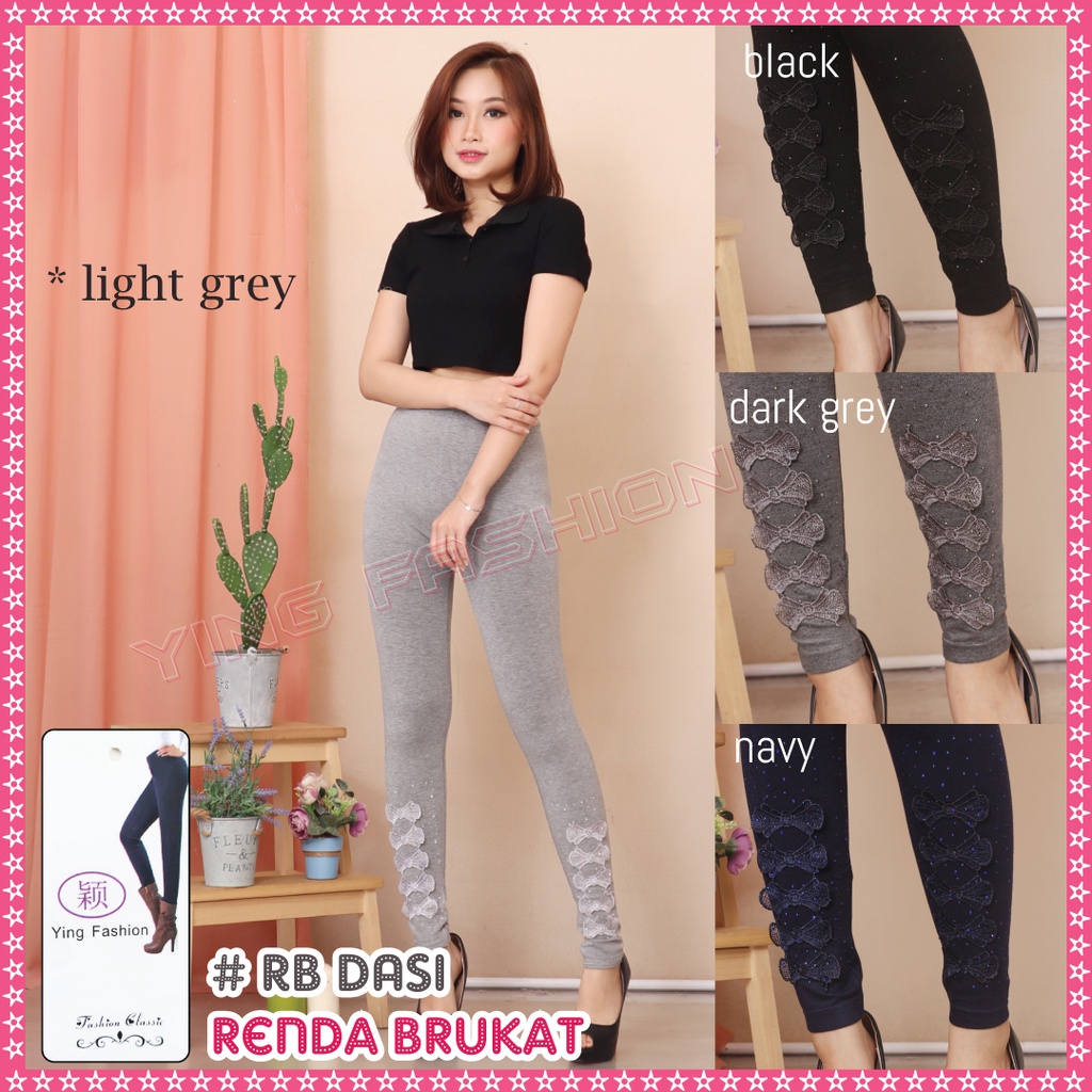 Koleksi Legging Renda Brukat Mutiara - RB DASI / RB FLOWER / RB LOVE - Legging Renda Kaki Mutiara