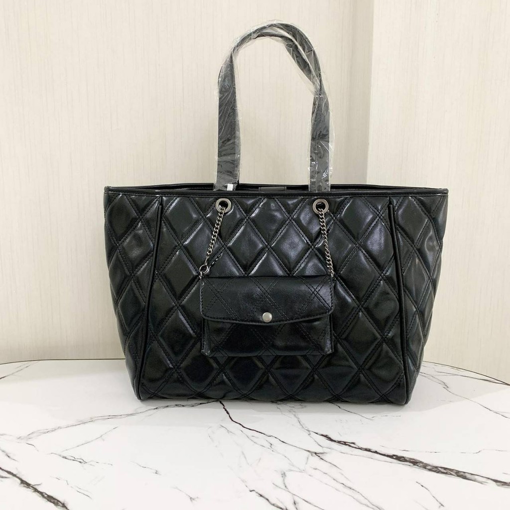 zara quilted tote bag