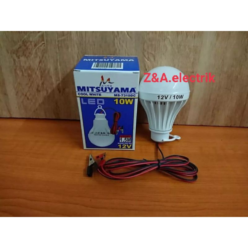 Lampu Bohlam LED 12V MS-7310DC MITSUYAMA 10w + kabel 1,5