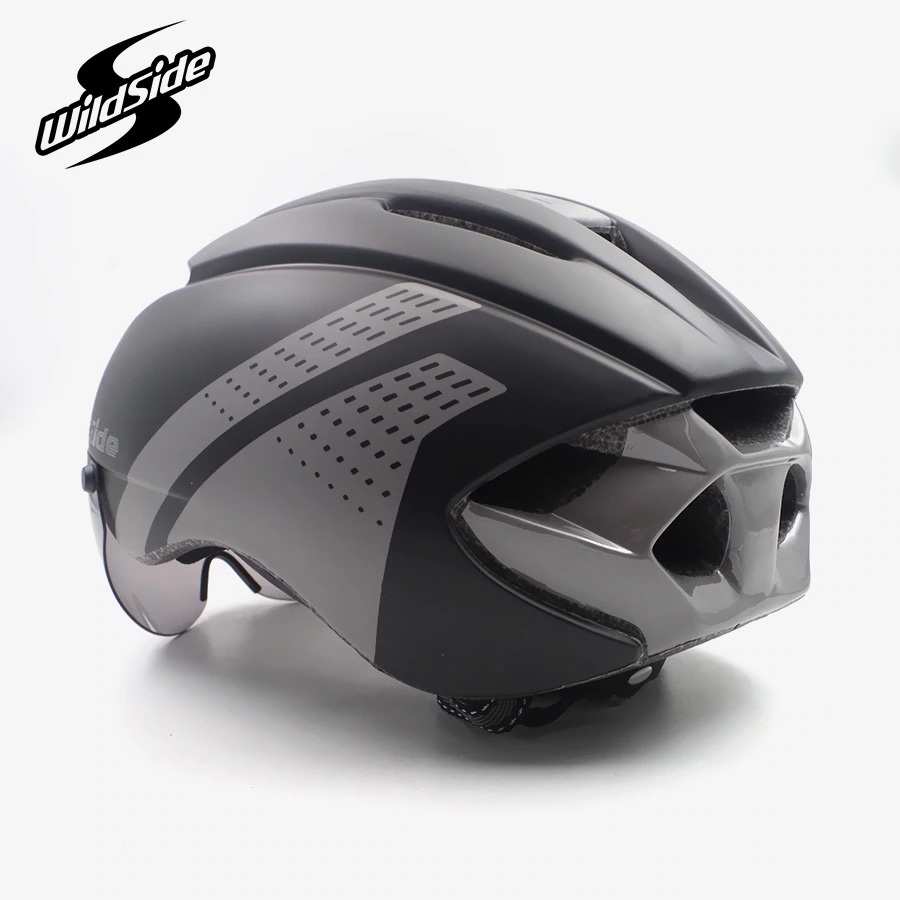 YOHOO-BIKE Helm Sepeda Cycling Bike Helmet Visor Removable Lens - TT-32 - Black/Red