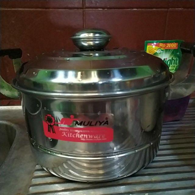 Dandang Stainless Muliya Tutup Stainless 20 Cm