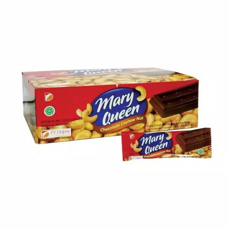 

COKLAT MARRY QUEEN COKLAT KACANG MEDE 1 BOX ISI 24 PCS @15GR