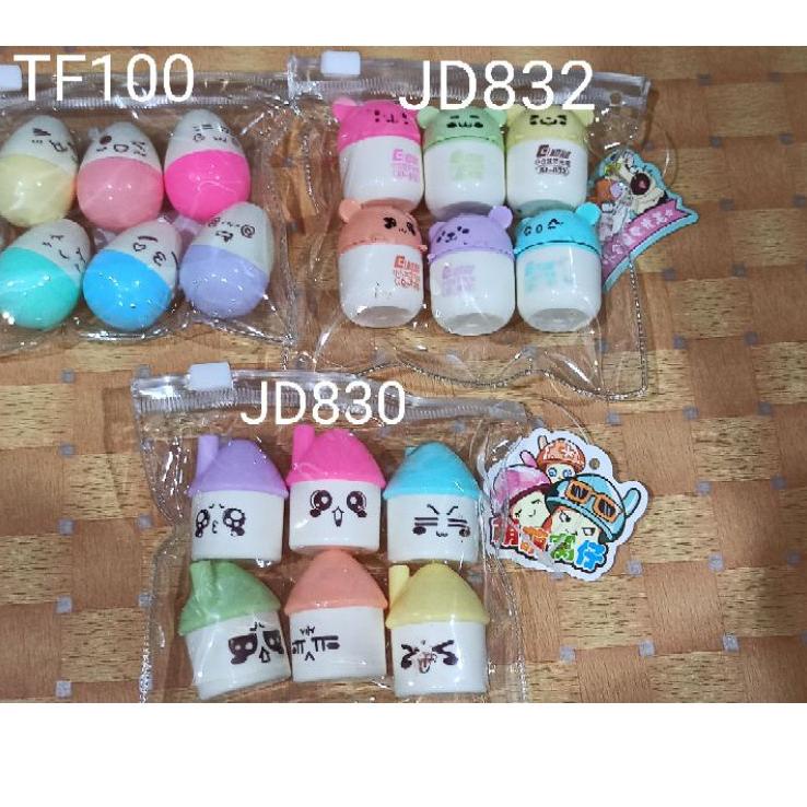 [PROMO K9793] (1 PCS ) Stabilo bentuk unik dan lucu wortel , stabilo roket, stabilo ice cream / high