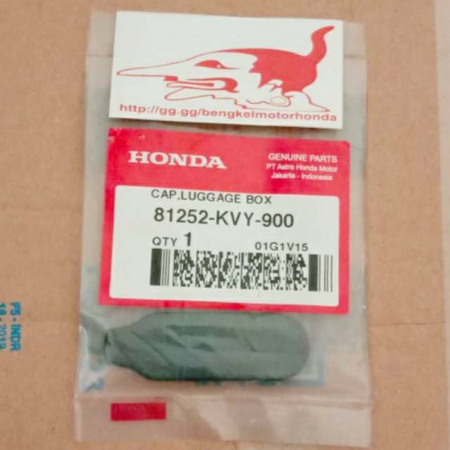 Cap Luggage Box Tutup Lubang Kecil Dasar Bagasi Beat Karbu Ori AHM 81252KVY900