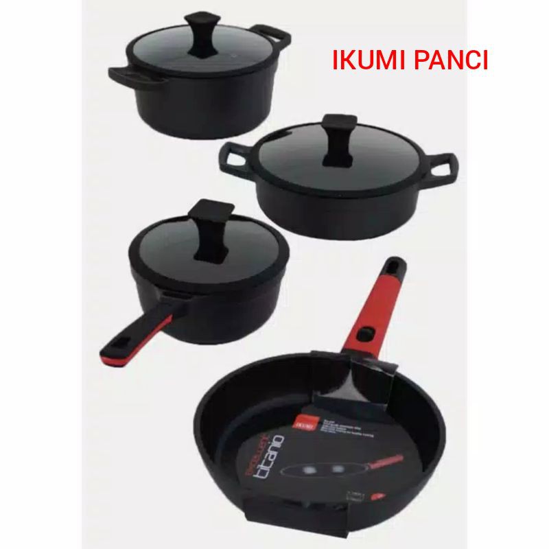 Set panci IKUMI,saucepan,fry pan,casserole KODE P001