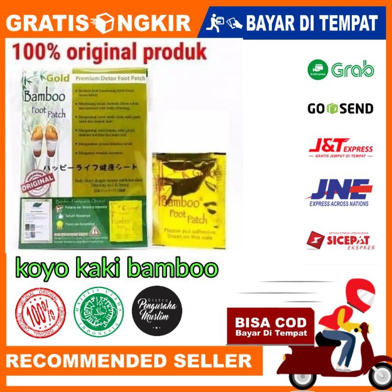 KOYO KAKI BAMBOO GOLD FOOT PATCH koyo detox kaki isi 2 koyo + 2 Plaster Asli Original