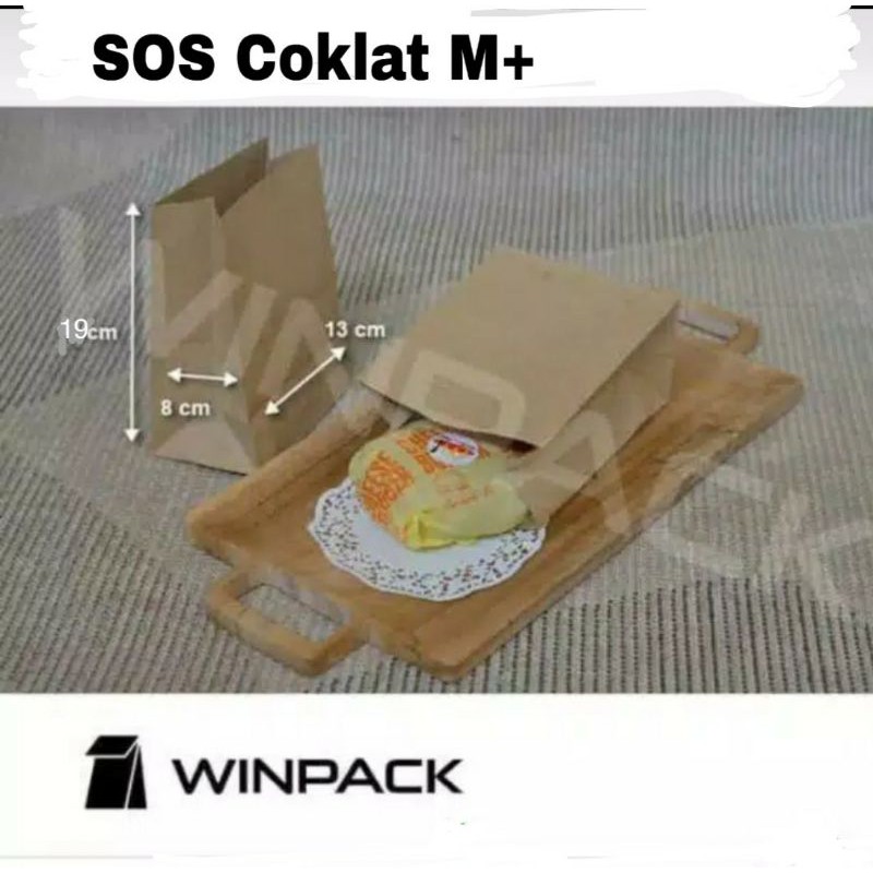 

KANTONG KERTAS SOS COKLAT M+