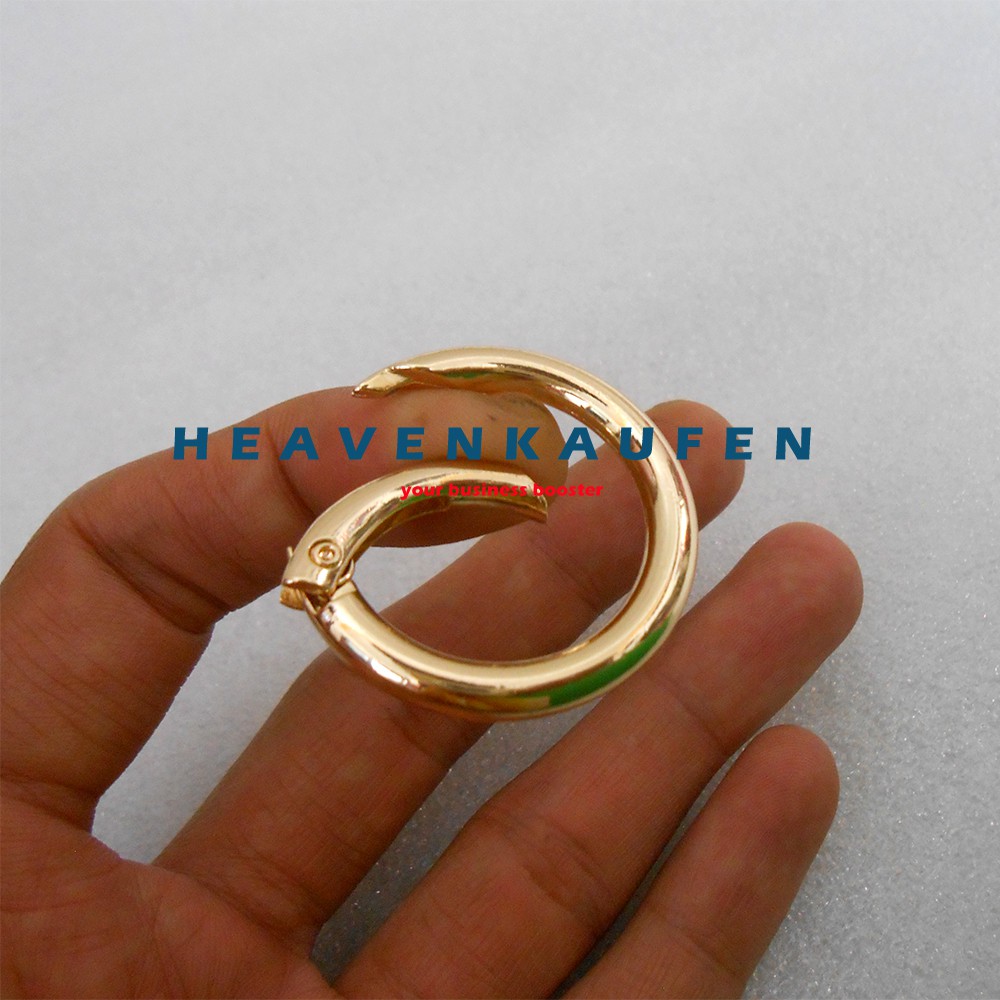 Ring Bulat Buka - Tutup Diameter Lubang 2,5 cm Gold Muda Tebal 4 mm