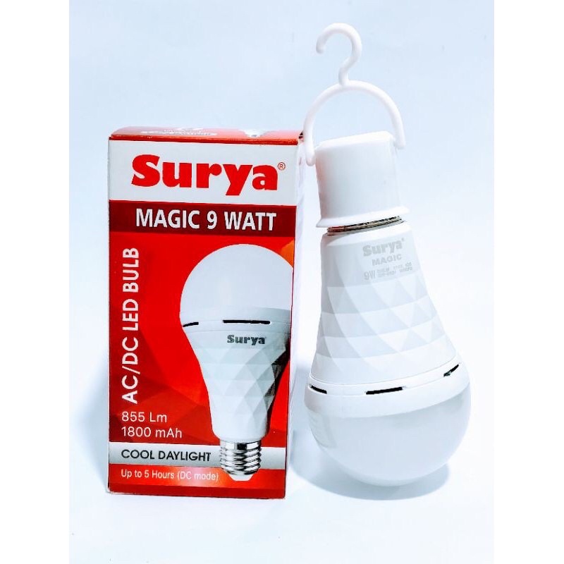 Lampu Emergency LED BULB SURYA / Genio Magic 9 12 18 Watt