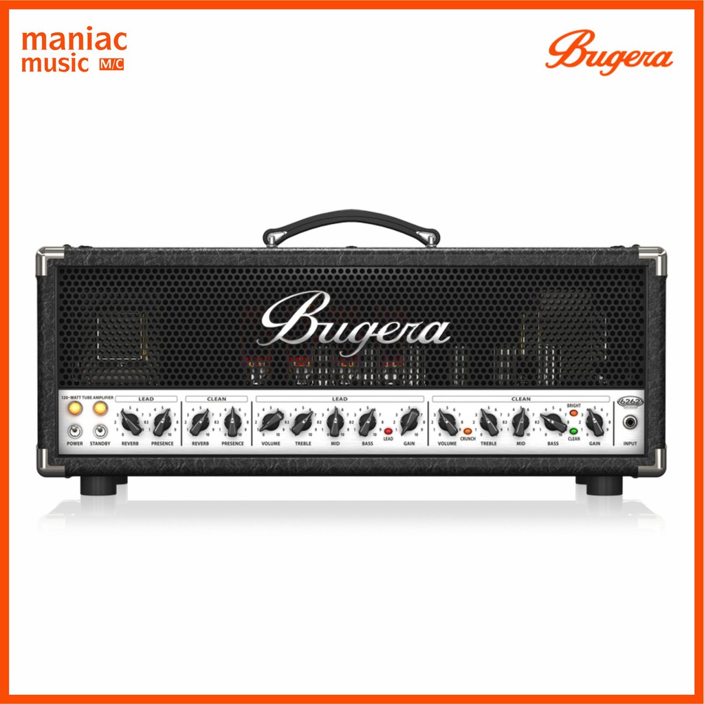 BUGERA 6262 INFINIUM - Ultimate Rock Tone. 120 Watt. 2 Channel. Valve Amp. Reverb Multi Colored
