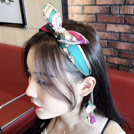 Bando Korea Perempuan Dewasa Pita Rumbai Hiasan Kristal Bandana Fashion Wanita Lucu Aksesoris Rambut fashion style korea Premium AK127