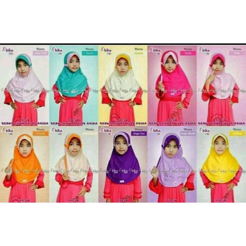 Jilbab Abika serut jokowi Jilbab anak sekolah TK SD Naura serut Abika