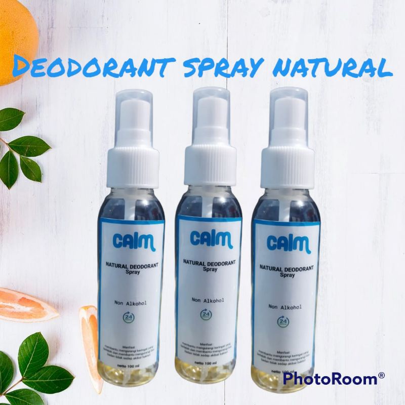 Natural deodorant calm tawas cair 100ml menghilangkan bau badan/ketiak