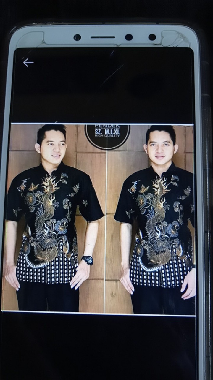 Risna Batik Hrb026 Kenongo Hem Kemeja Batik Pria Lengan Pendek Katun 