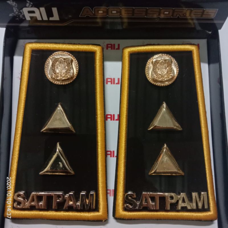 Tph security terbaru supervisor madya akrilik mika | Pangkat satpam gada madya 2 silver mika
