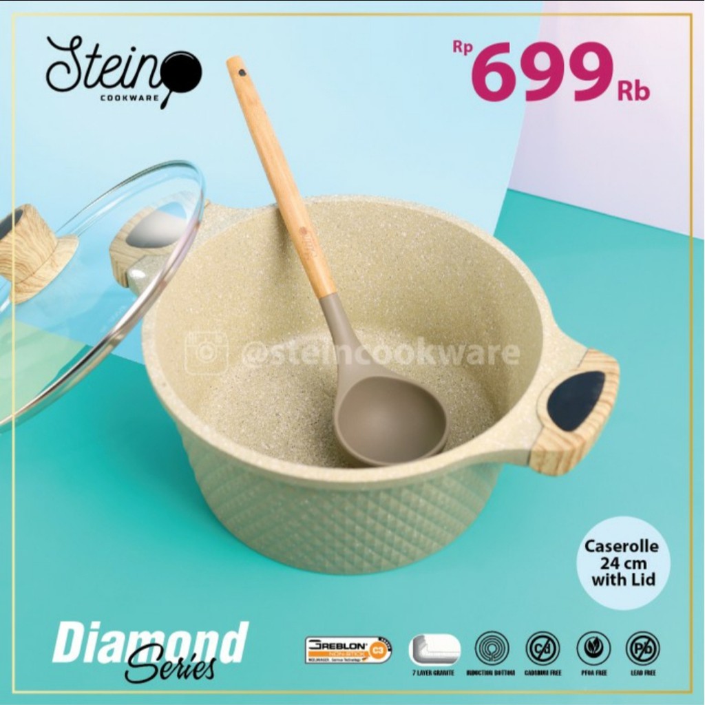 Diamond Casserole 24 cm by Stein Cookware