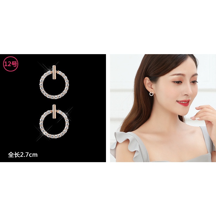 Korea all-match temperamental stud anting-anting internet influencer anting-anting wanita panjang li