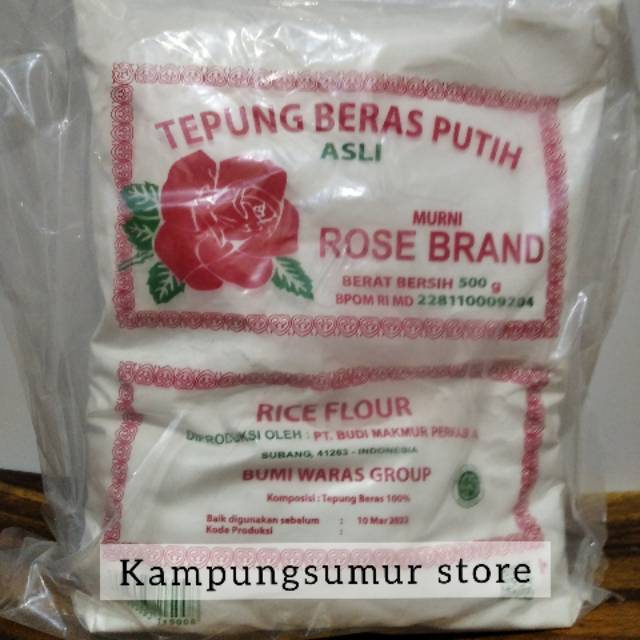 

Tepung Beras Putih rose brand 500 gram