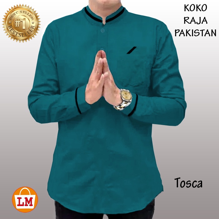 Baju Koko Pria Lengan Panjang QURTA RAJA PAKISTAN JUMBO SIZE LMS 15351 15353 15355 15357 15359