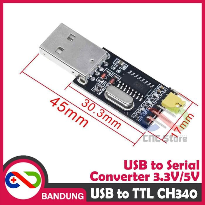 USB TTL CH340 CH340G USB TO SERIAL 3.3V OR 5V MICROCONTROLLER PROGRAM