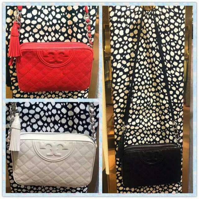 Tory Burch Fleming Distressed Camera Bag
