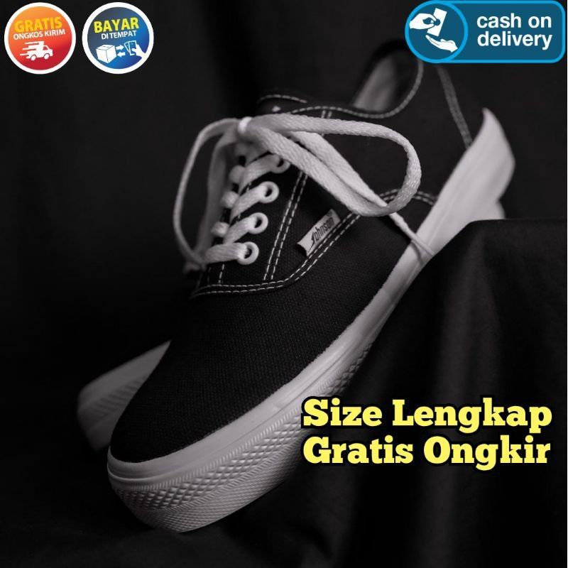 Sepatu Johnson Astro Black White Low Cut - Sneakers Johnson Original Shoes