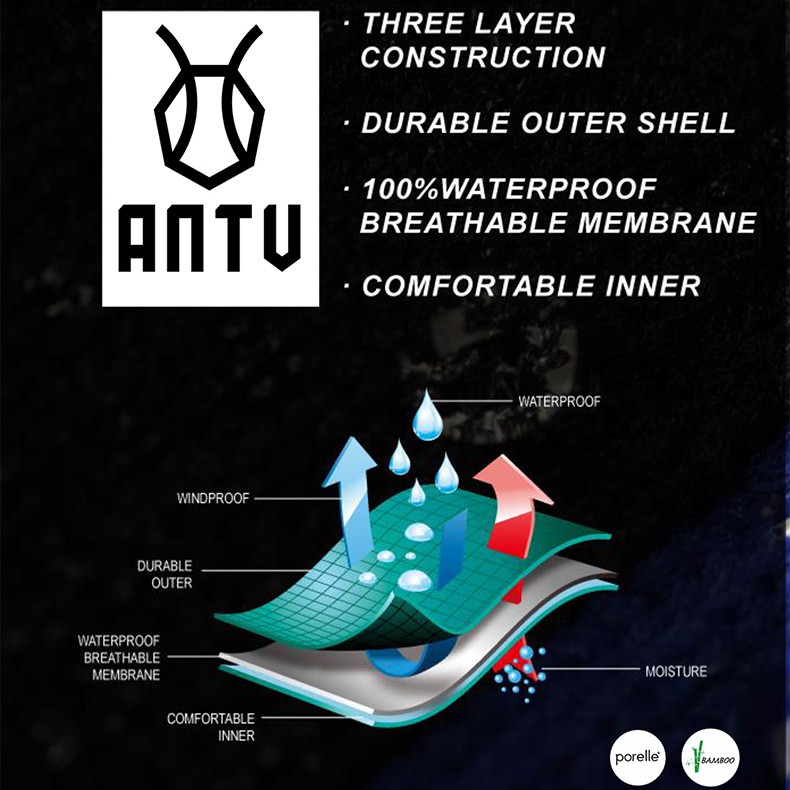 ANTU WATERPROOF BREATHABLE TRAIL SOCKS kaos kaki anti air outdoor lari