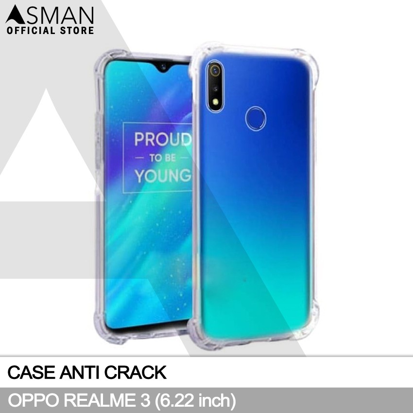 Anti Crack OPPO Realme 3 (6.22&quot;) | Soft Case Anti Bentur - Clear