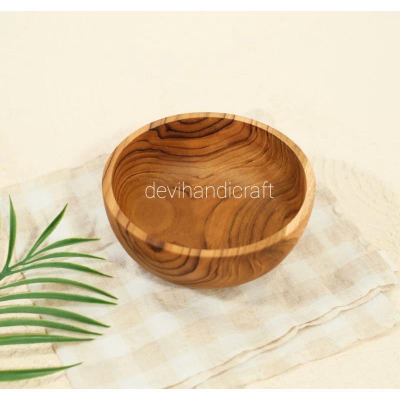 mangkok kayu/mangkok bakso/mangkok mie/mangkok sup 15cm kayu jati