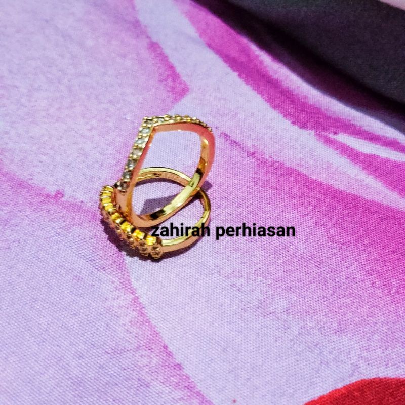 cincin wanita titanium motif PUJI PERTAMA anti luntur 11