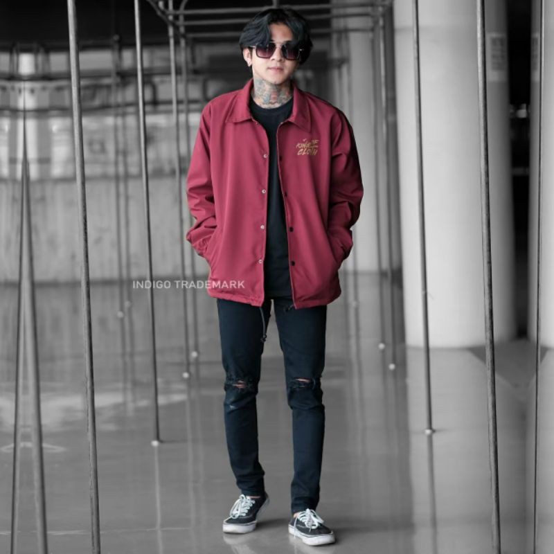 JAKET WINDBREAKER INDIGO KING OF CLOTH - COACH PARASIT JAPAN SIMPLE PRIA WANITA CASUAL SPORTY RIDING - JAKET PARASUT VINTAGE POLOS HIJAU ARMY MAROON HITAM - OUTFIT SIMPEL ELEGAN OUTDOOR-3