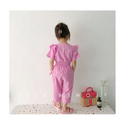 Tokomilkan - Jumpsuit Baju Anak Perempuan FLOWLY JUMSUIT KIDS Umur 1 - 6 Tahun