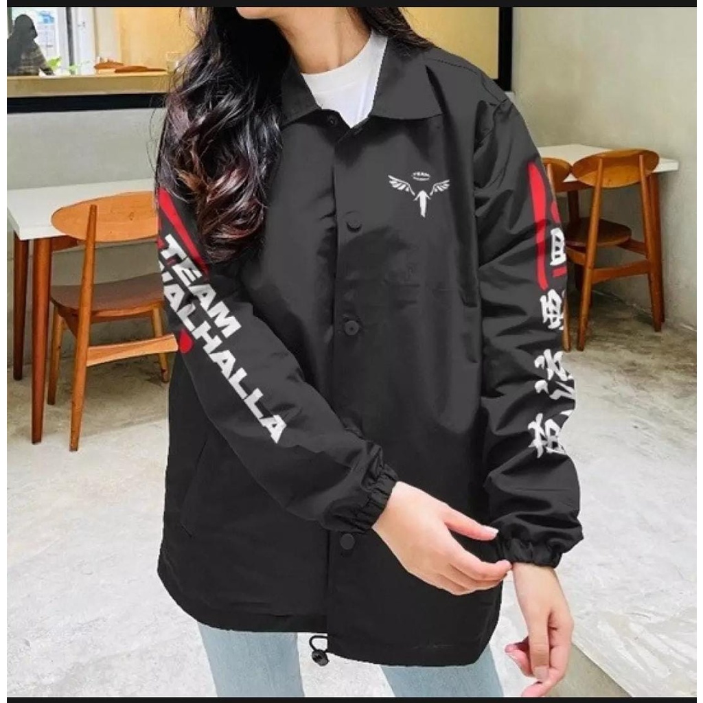 jaket coach Pria vahalla tokyo revengers Terbaru