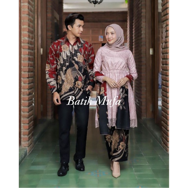 kebaya batik couple MECA Tunik Dusty | kebaya lamaran