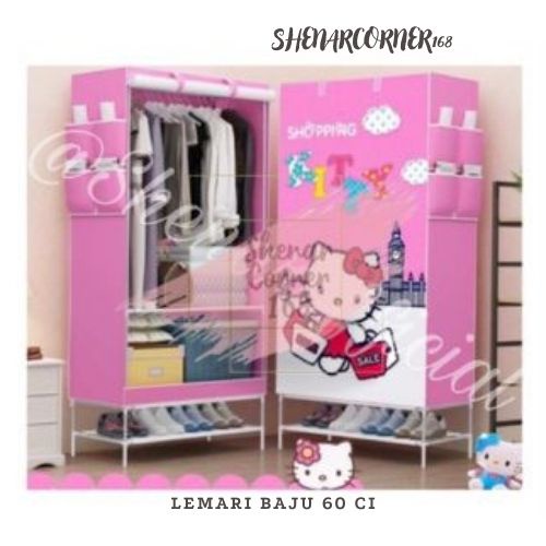 SHENAR LEMARI PORTABLE ANAK/LEMARI PAKAIAN 1 PINTU UNIK/BAJU ANAK/KARAKTER 3D/60 CI , SHENARCORNER168