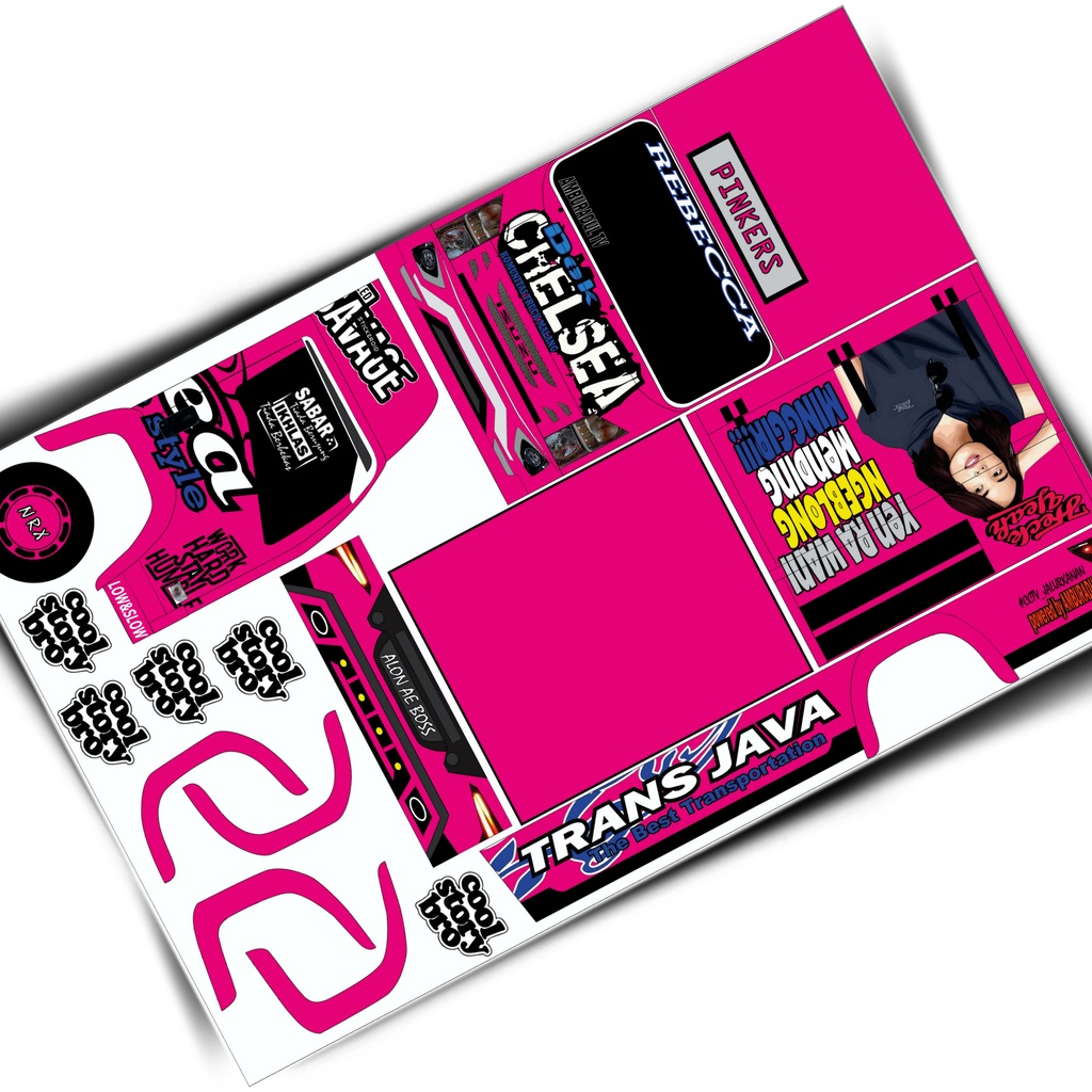 

pola stiker truk oleng CHELASEA/PINK 48×32cm