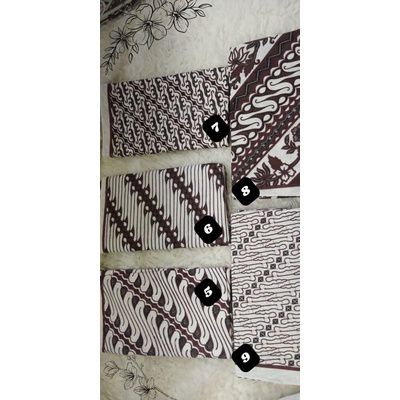 Kain Jarik  Putihan Bahan Primisima Cent kain Batu Batik Gemerlapan Hitam Putih Batik Modern Panjang Halus Tebal-2