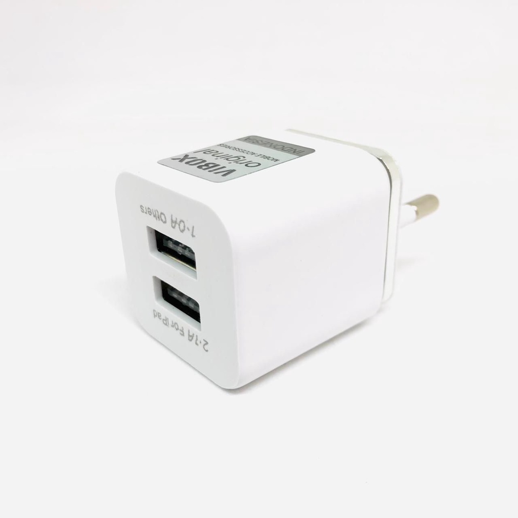 New Travel Adaptor / Batok vibox List 2Usb 2.4A kwalitas bagus dan original