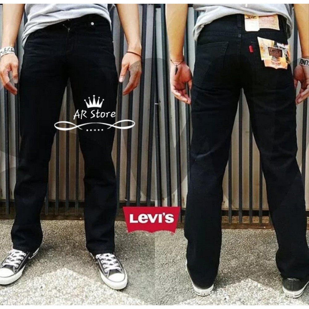 DIJUAL Jeans Standar 505 Hitam - Celana Levis Regular Fit 505  Grosir