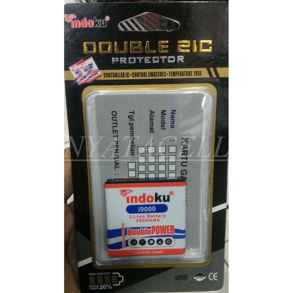 Baru Baterai Indoku Samsung Galaxy S1 I I9000 3600Mah Batre/Double Power Ready Stock