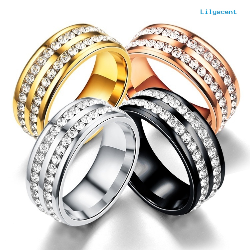 Lilyscent Health Care Weight Loss Fat Burning Slimming Rhinestone Magnetic Ring Jewelry