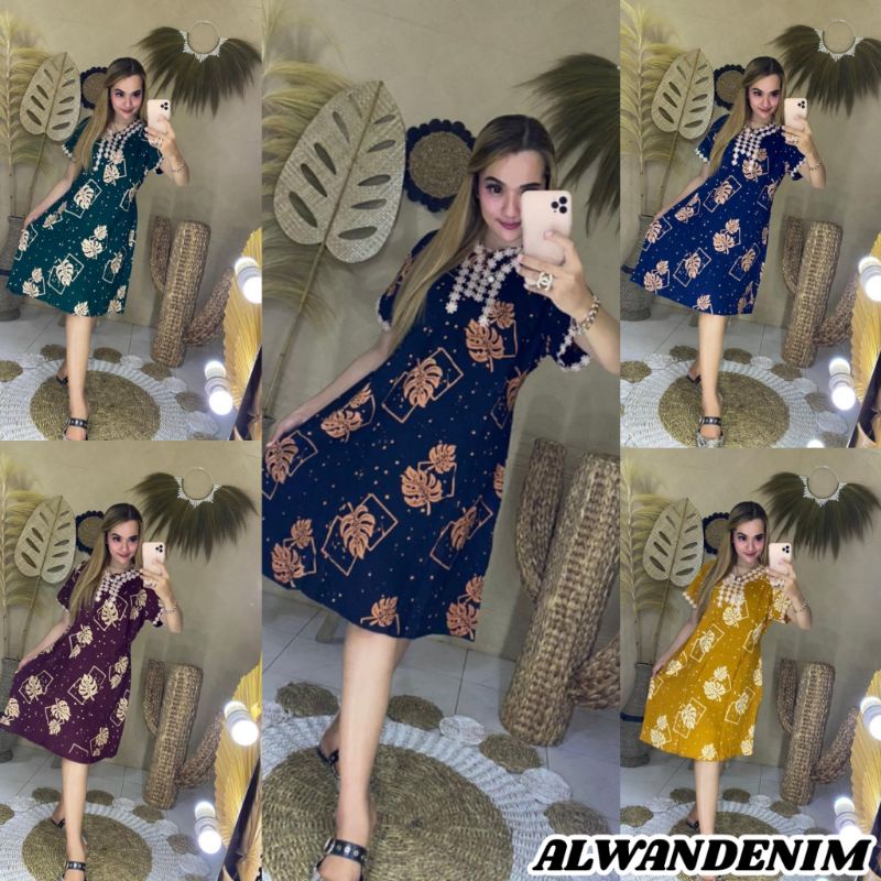 DASTER ARAB LONG ABSTRAK  / RESLETING BUSUI / RENDA MILO ORI /SANTUNG SUPER-DAUN KOTAK MH