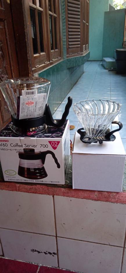 Hario Coffee Server Vcs-02 700ml - Teko Kopi Jug Teh Jepang Kaca V60