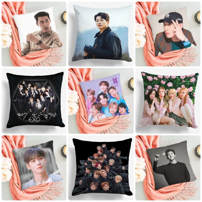 BANTAL SOFA PRINT MOTIF ACTOR / ARTIS KOREA HYUN BIN / BTS / PARK SEO JOON / JI CHANG WOOK / CHA EUN WOO / BLACKPINK / NCT / SONG JONG KII / SONG KANG 40X40 CM