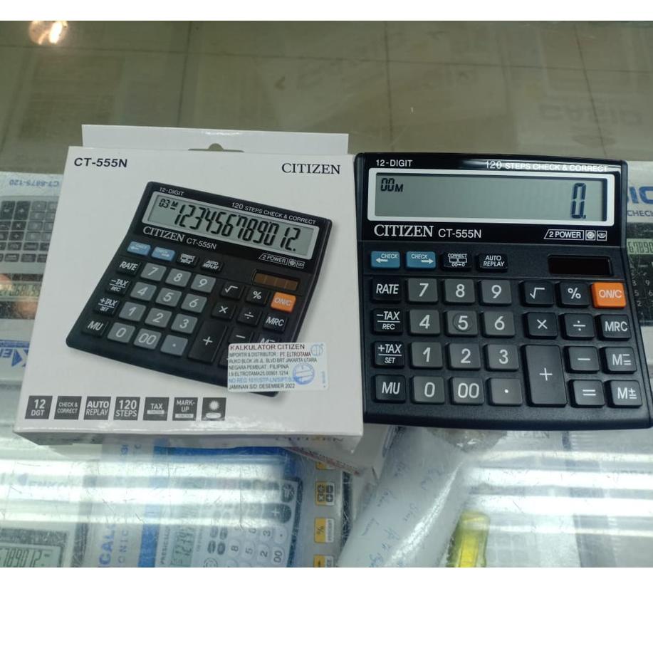 

Promo - ORIGINAL CITIZEN CT-555N - Kalkulator Meja Office Check Correct CT 555 GARANSI RESMI 12 DIGIT